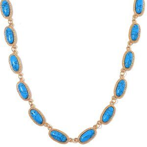 Blue Howlite 170.00 ctw Necklace 18-20 Inches